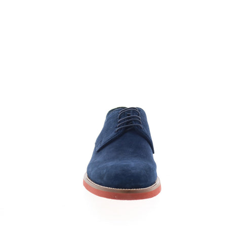 Pastori by Di Bianco Carus Mens Blue Suede Oxfords & Lace Ups Casual Shoes