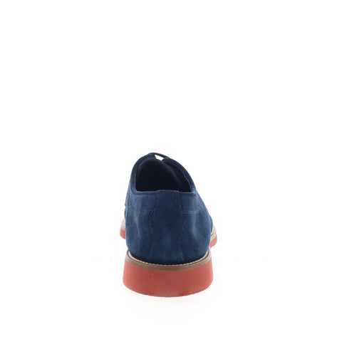 Pastori by Di Bianco Carus Mens Blue Suede Oxfords & Lace Ups Casual Shoes