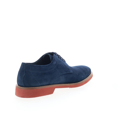 Pastori by Di Bianco Carus Mens Blue Suede Oxfords & Lace Ups Casual Shoes