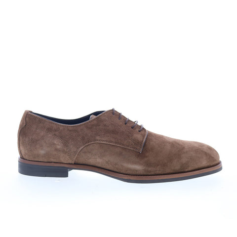 Di Bianco Casoria Mens Brown Suede Lace Up Oxfords & Lace Ups Casual Shoes
