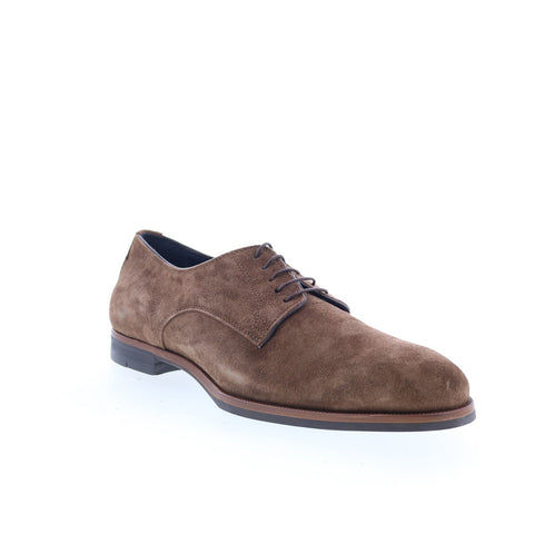 Di Bianco Casoria Mens Brown Suede Lace Up Oxfords & Lace Ups Casual Shoes