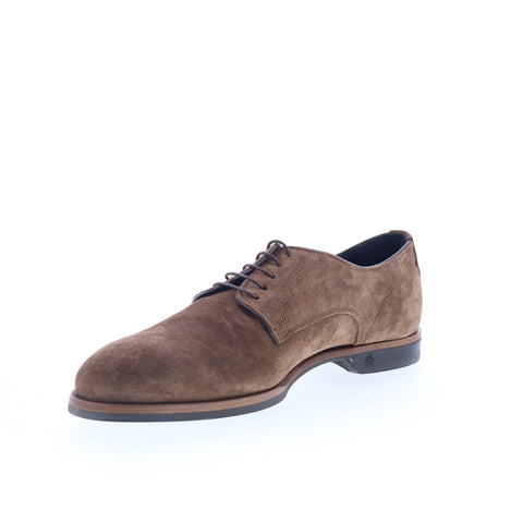 Di Bianco Casoria Mens Brown Suede Lace Up Oxfords & Lace Ups Casual Shoes