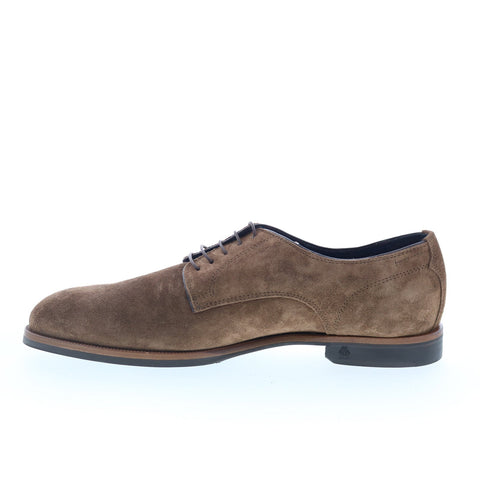 Di Bianco Casoria Mens Brown Suede Lace Up Oxfords & Lace Ups Casual Shoes