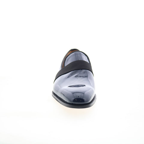 Di Bianco Catania Mens Blue Leather Slip On Loafers & Slip Ons Casual Shoes