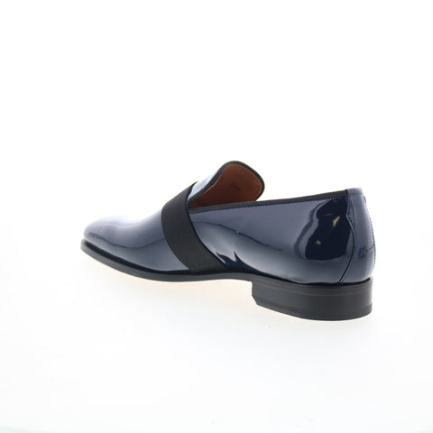 Di Bianco Catania Mens Blue Leather Slip On Loafers & Slip Ons Casual Shoes