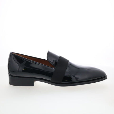 Di Bianco Catania Mens Black Leather Slip On Loafers & Slip Ons Casual Shoes