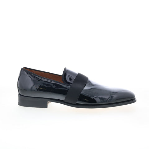 Di Bianco Catania Mens Black Leather Slip On Loafers & Slip Ons Casual Shoes