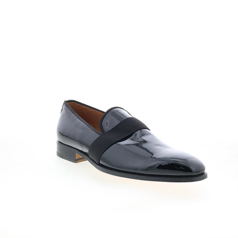Di Bianco Catania Mens Black Leather Slip On Loafers & Slip Ons Casual Shoes