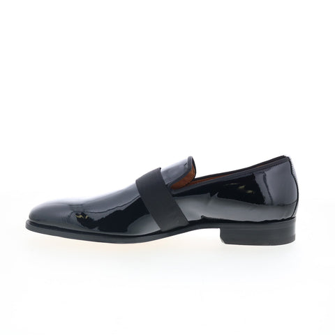 Di Bianco Catania Mens Black Leather Slip On Loafers & Slip Ons Casual Shoes