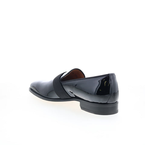 Di Bianco Catania Mens Black Leather Slip On Loafers & Slip Ons Casual Shoes