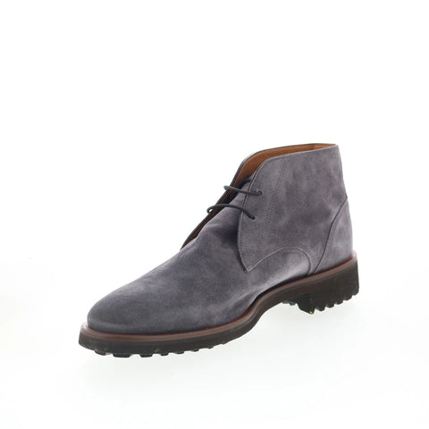 Di Bianco Chucca Mens Gray Suede Lace Up Chukkas Boots