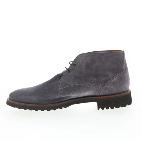 Di Bianco Chucca Mens Gray Suede Lace Up Chukkas Boots