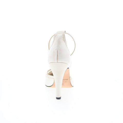 Claudia Ciuti Fiore CLAUDIA CIUTI12 Womens White Leather Pumps Heels Shoes