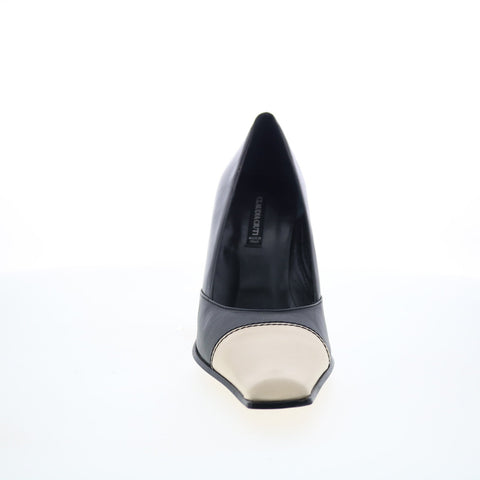 Claudia Ciuti Aceto CLAUDIA CIUTI7 Womens Black Leather Pumps Heels Shoes