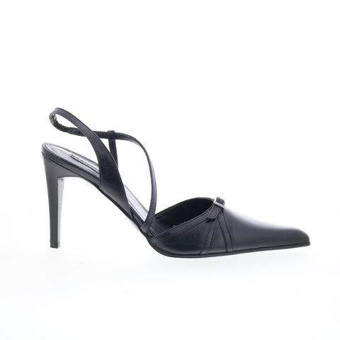 Claudia Ciuti Clay CLAUDIA CIUTI8 Womens Black Leather Pumps Heels Shoes