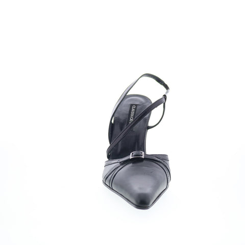Claudia Ciuti Clay CLAUDIA CIUTI8 Womens Black Leather Pumps Heels Shoes