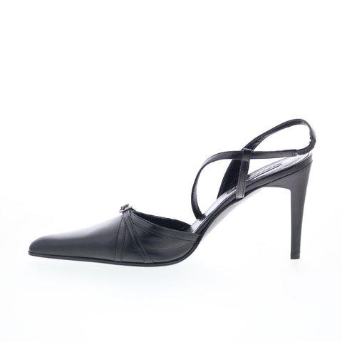 Claudia Ciuti Clay CLAUDIA CIUTI8 Womens Black Leather Pumps Heels Shoes