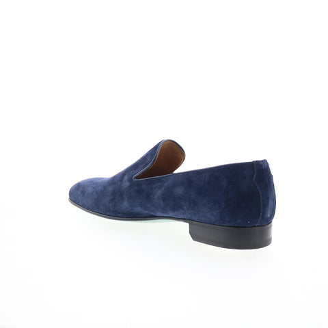 Pastori by Di Bianco Commodus Mens Blue Suede Loafers & Slip Ons Casual Shoes