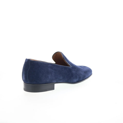 Pastori by Di Bianco Commodus Mens Blue Suede Loafers & Slip Ons Casual Shoes