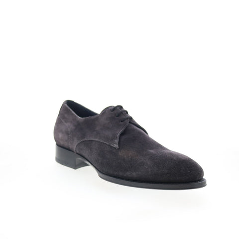 Di Bianco Como Mens Gray Suede Lace Up Oxfords & Lace Ups Casual Shoes