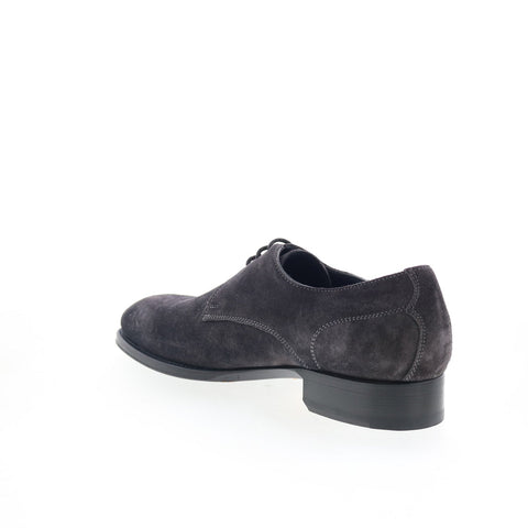 Di Bianco Como Mens Gray Suede Lace Up Oxfords & Lace Ups Casual Shoes
