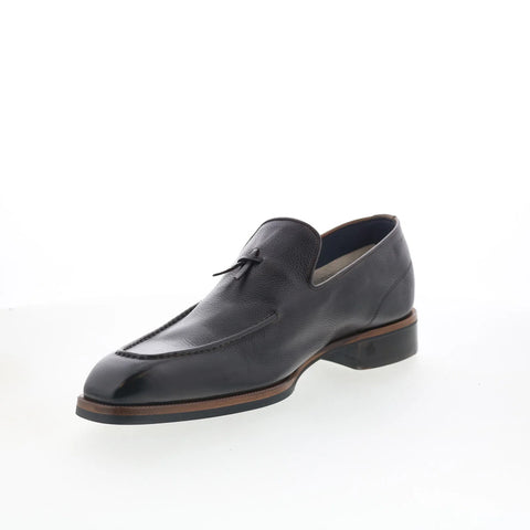 Di Bianco Cordusio Mens Black Leather Slip On Loafers & Slip Ons Casual Shoes