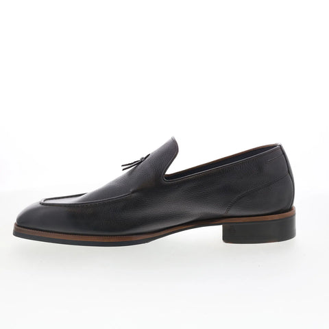 Di Bianco Cordusio Mens Black Leather Slip On Loafers & Slip Ons Casual Shoes