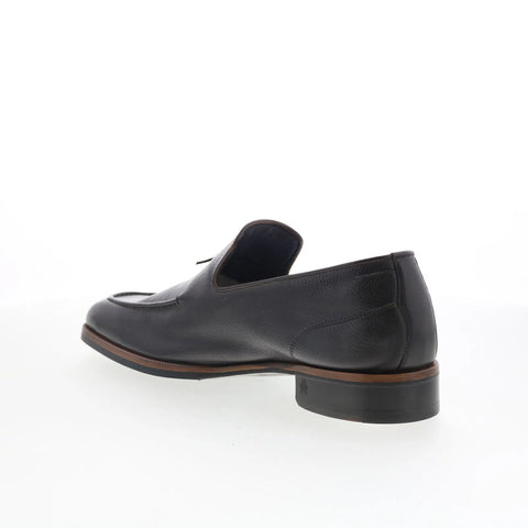 Di Bianco Cordusio Mens Black Leather Slip On Loafers & Slip Ons Casual Shoes