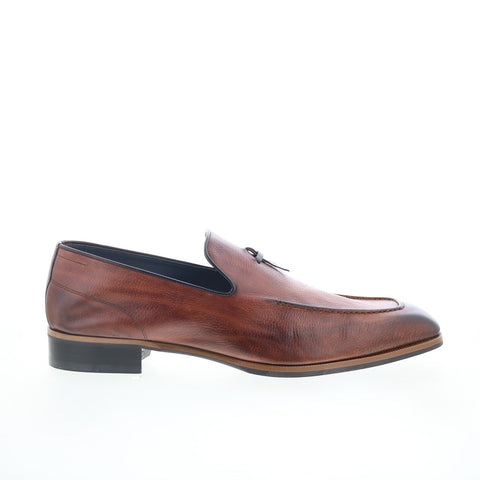 Di Bianco Cordussio Mens Brown Leather Loafers & Slip Ons Casual Shoes