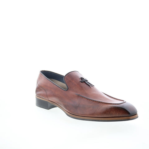 Di Bianco Cordussio Mens Brown Leather Loafers & Slip Ons Casual Shoes