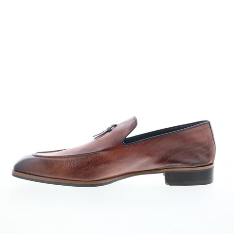 Di Bianco Cordussio Mens Brown Leather Loafers & Slip Ons Casual Shoes
