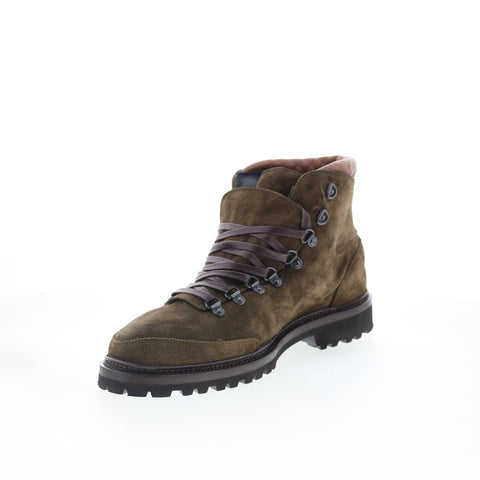 Di Bianco Cortina Mens Brown Suede Lace Up Casual Dress Boots