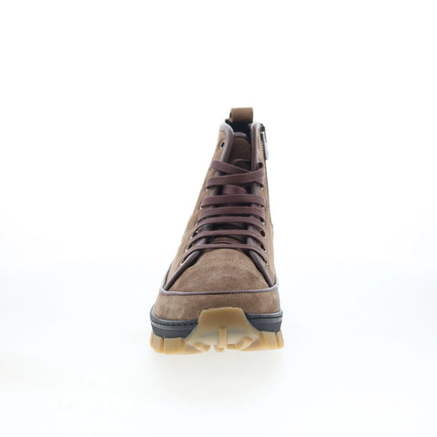 Di Bianco Corvetto Mens Brown Suede Lace Up Ankle Boots