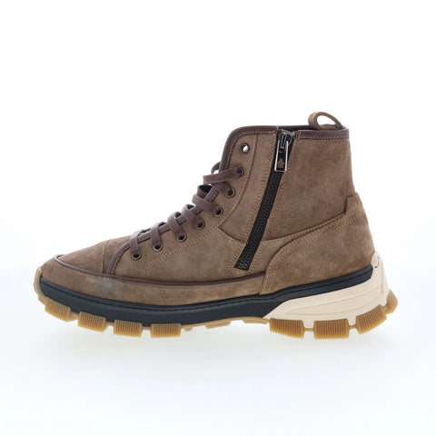 Di Bianco Corvetto Mens Brown Suede Lace Up Ankle Boots