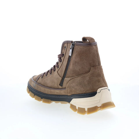 Di Bianco Corvetto Mens Brown Suede Lace Up Ankle Boots