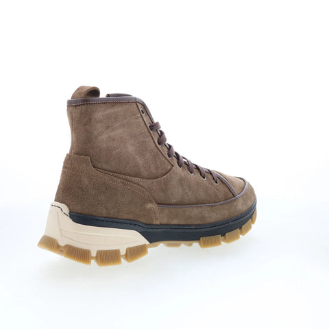 Di Bianco Corvetto Mens Brown Suede Lace Up Ankle Boots