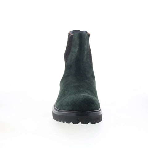 Di Bianco Courmayeur Mens Green Suede Slip On Chelsea Boots