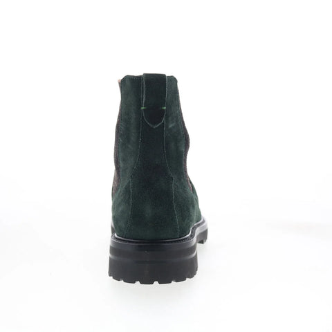 Di Bianco Courmayeur Mens Green Suede Slip On Chelsea Boots