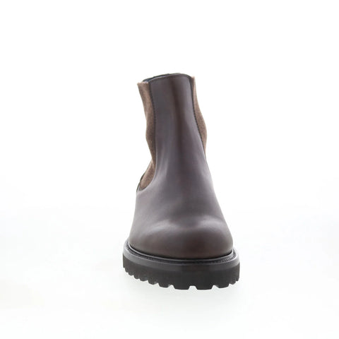 Di Bianco Courmayeur Mens Brown Leather Slip On Chelsea Boots