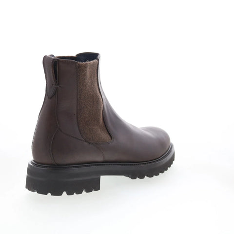 Di Bianco Courmayeur Mens Brown Leather Slip On Chelsea Boots