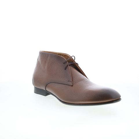Pastori by Di Bianco Crixis Mens Brown Leather Lace Up Chukkas Boots