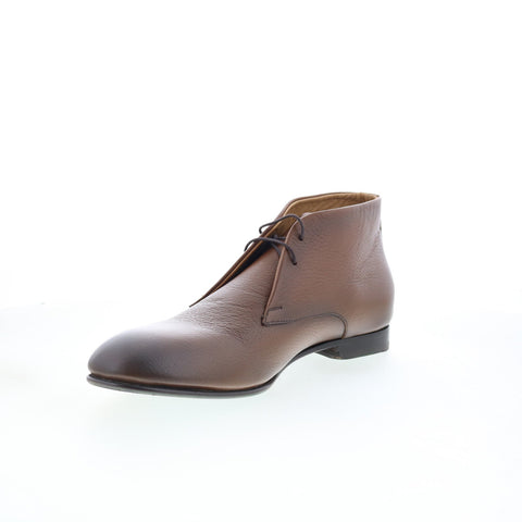 Pastori by Di Bianco Crixis Mens Brown Leather Lace Up Chukkas Boots