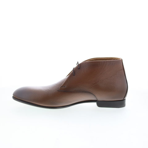 Pastori by Di Bianco Crixis Mens Brown Leather Lace Up Chukkas Boots