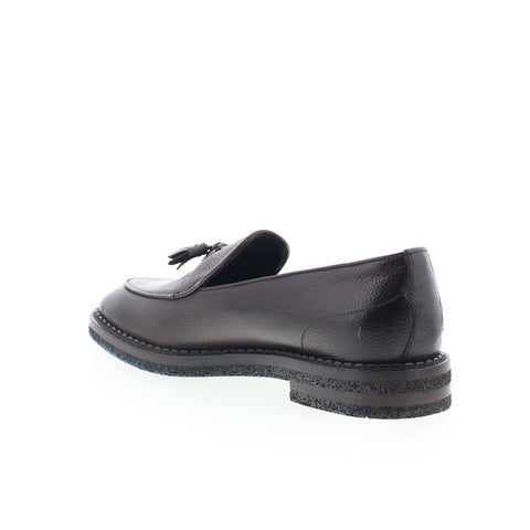 Di Bianco Crotone Mens Brown Leather Slip On Loafers & Slip Ons Tasseled Shoes
