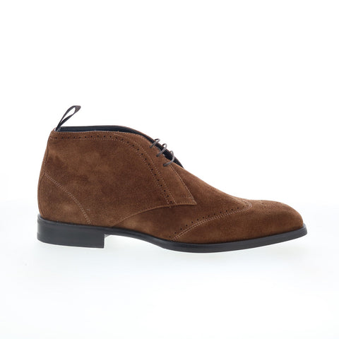 Di Bianco Cuneo Mens Brown Suede Lace Up Chukkas Boots