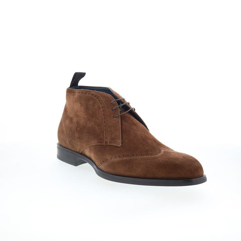 Di Bianco Cuneo Mens Brown Suede Lace Up Chukkas Boots