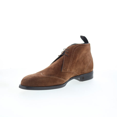 Di Bianco Cuneo Mens Brown Suede Lace Up Chukkas Boots