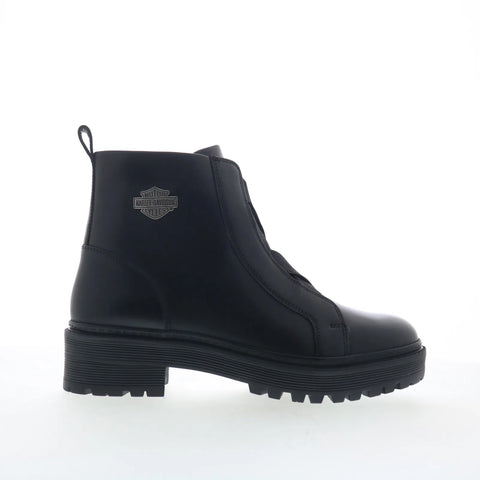 Harley-Davidson Carney Elastic D84784 Womens Black Ankle & Booties Boots