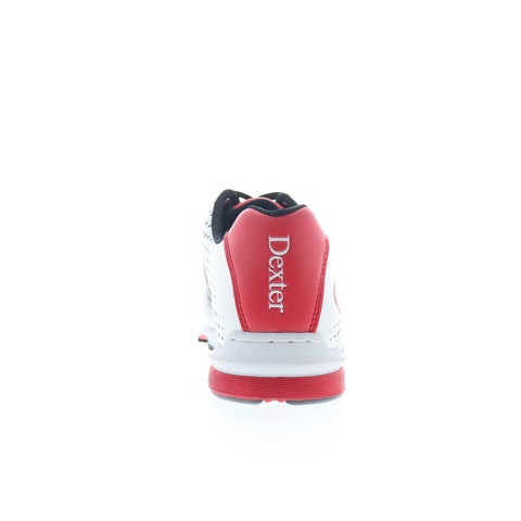Dexter DB2014025 Mens White Leather Lace Up Athletic Bowling Shoes