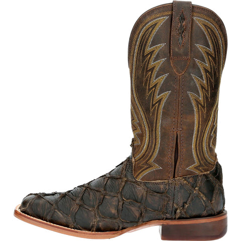 Durango Premium Exoctics DDB0318 Mens Brown Leather Slip On Western Boots